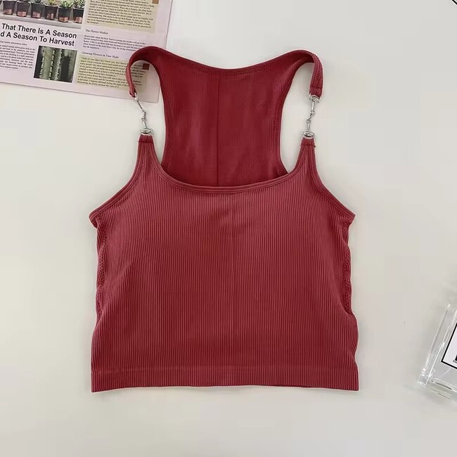 Womens Casual Sleeveless Bra Tank Top
