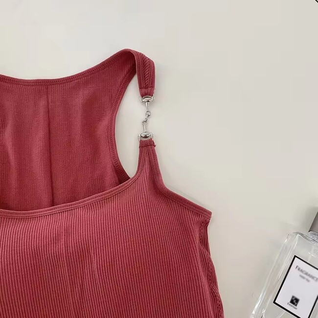 Womens Casual Sleeveless Bra Tank Top