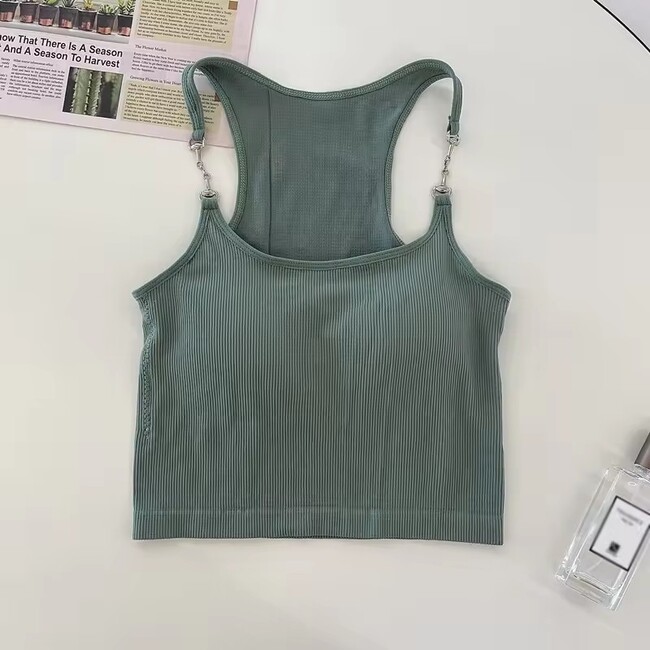 Womens Casual Sleeveless Bra Tank Top