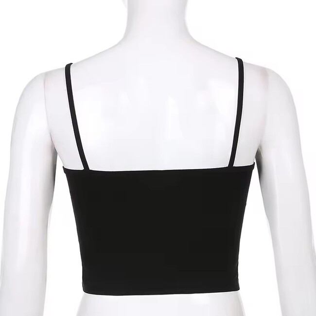 Womens Printed Irregular Sexy Short Camisole Tank Top