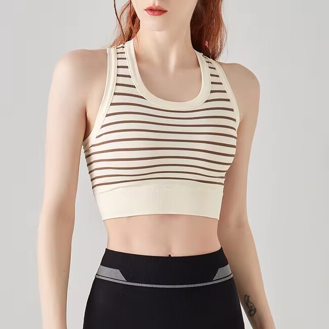 Womens High Stretch Striped Tank Top