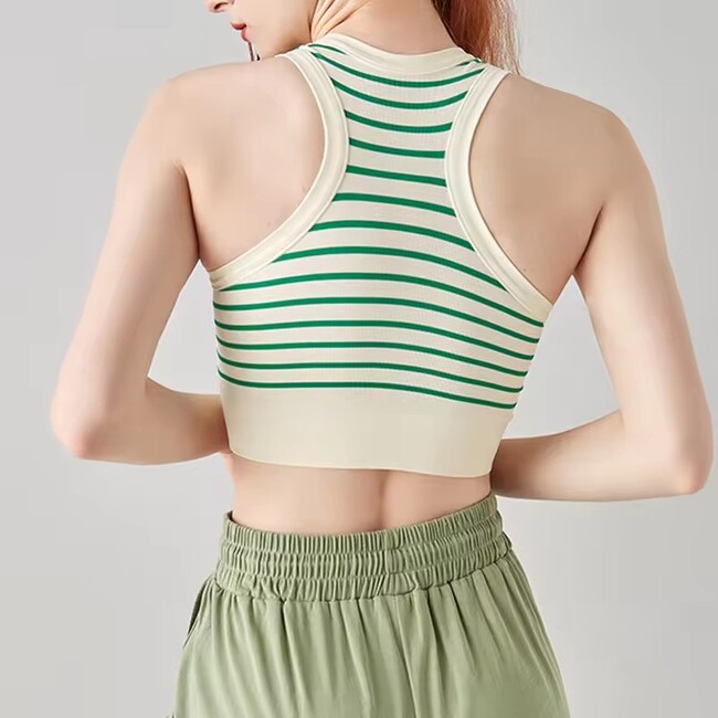 Womens High Stretch Striped Tank Top