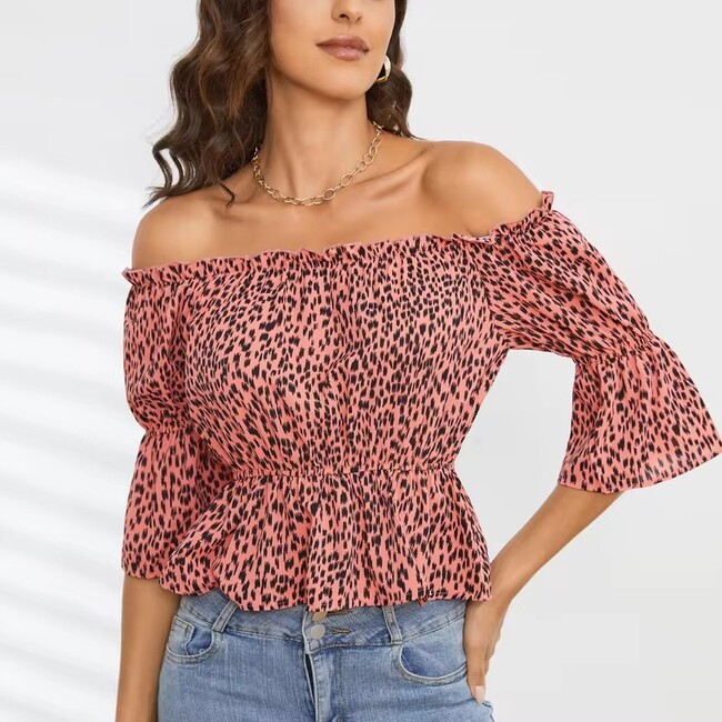 Summer Elegant Ladies Off Shoulder Top