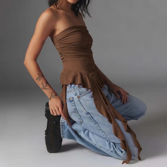 Womens Irregular Hem Tops