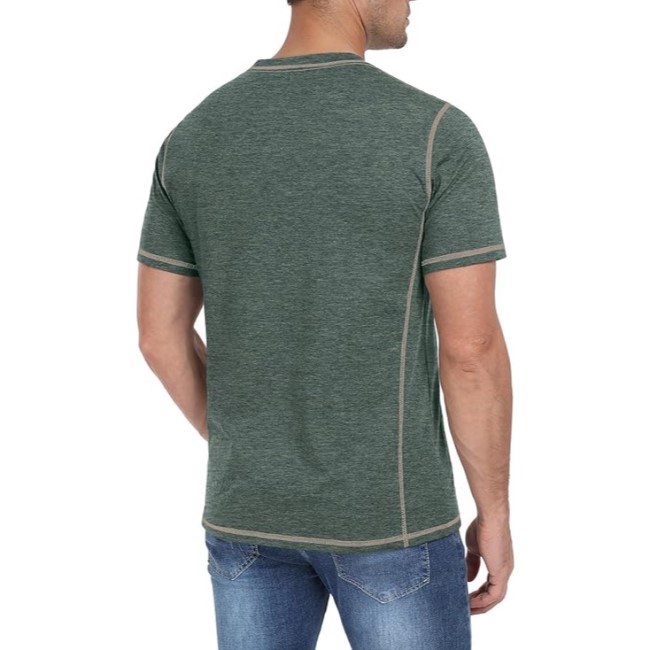 Sailwind Mens Henley Short Sleeve T-Shirt Cotton Maverick Shirt