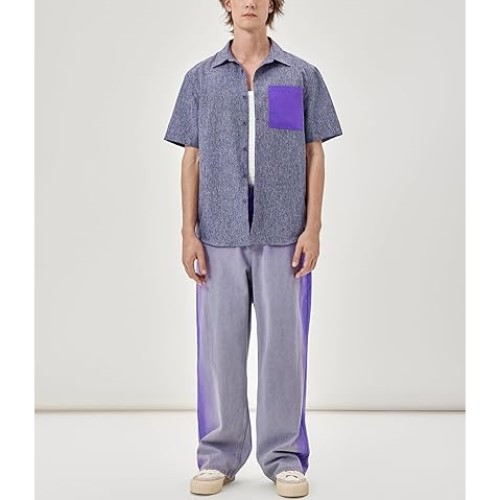 Mens Casual Button Down Shirts Short Sleeve Summer Beach Shirt with Pocket