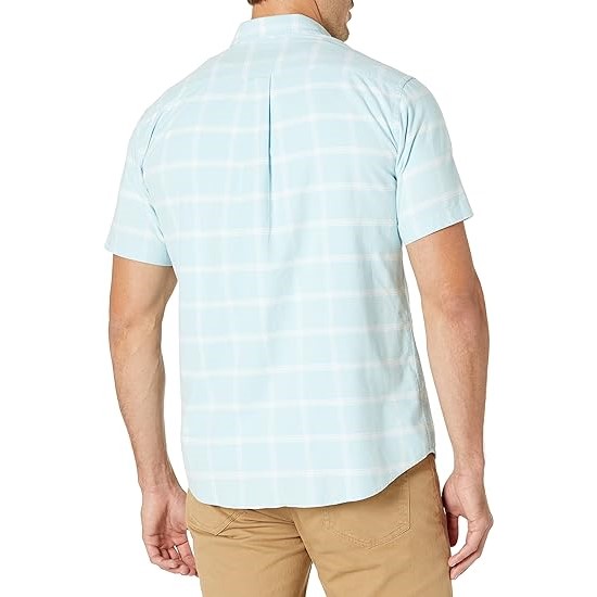Men Regular Fit Short Sleeve Pocket Oxford Shirt