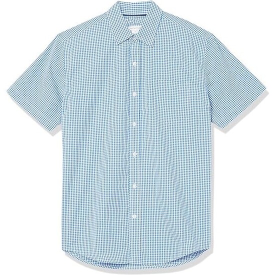 Men Regular Fit Short Sleeve Poplin Shirt