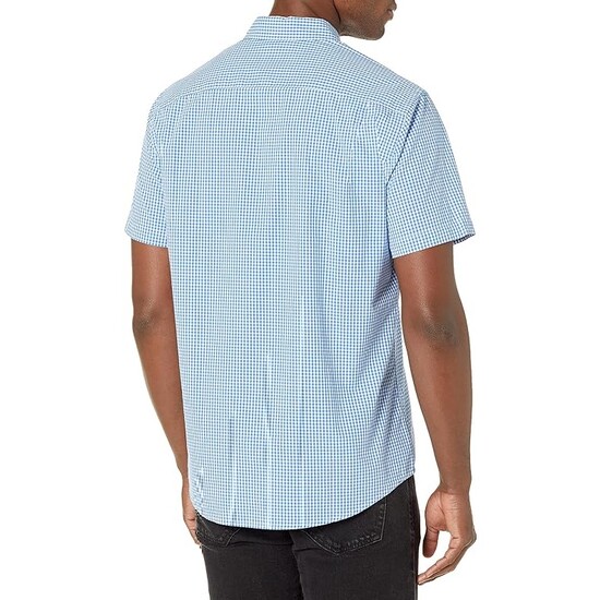 Men Regular Fit Short Sleeve Poplin Shirt