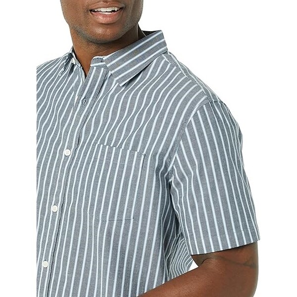 Essentials Men Short Sleeve Stretch Poplin Shirt Big Tall