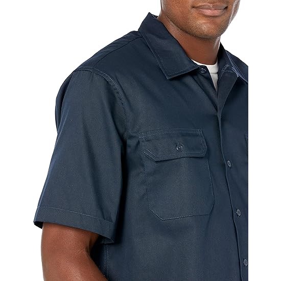 Men ShortSleeve Stain and Wrinkle Resistant Work Shirt