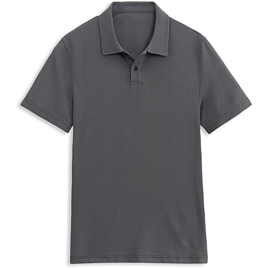 Mens Knit Short Sleeve Collared Polo Shirt Casual Golf Shirts