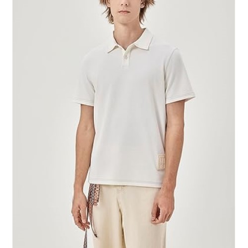 Mens Knit Polo Shirts Short Sleeve Collared Casual Golf Shirts