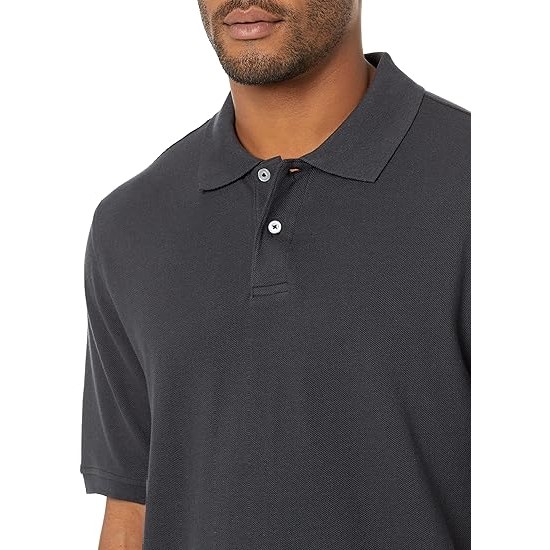 Men Regular Fit Cotton Pique Polo Shirt