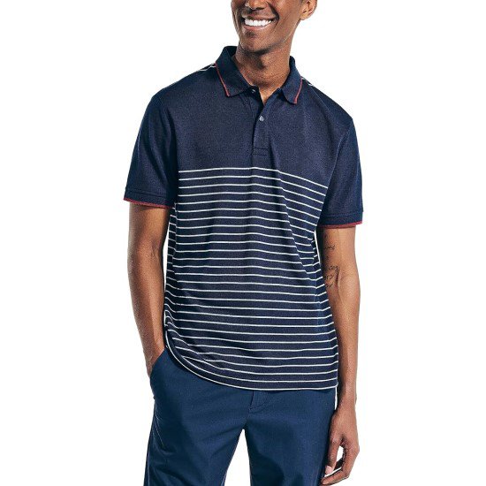 Men Navtech Sustainably Crafted Striped Classic Fit Polo