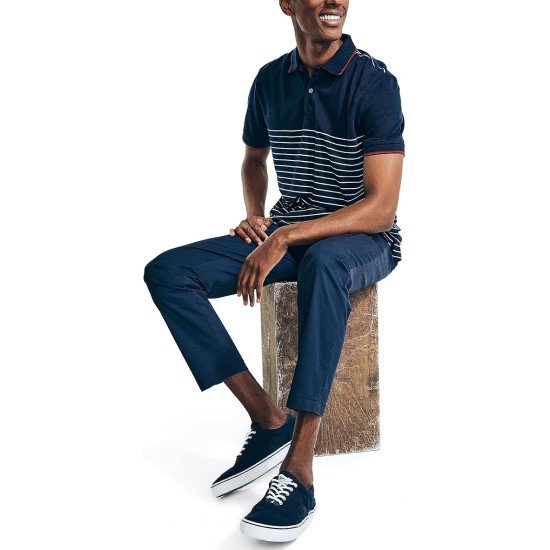 Men Navtech Sustainably Crafted Striped Classic Fit Polo