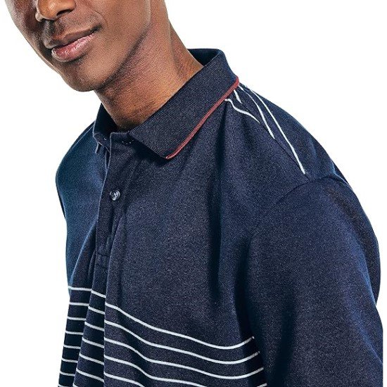 Men Navtech Sustainably Crafted Striped Classic Fit Polo