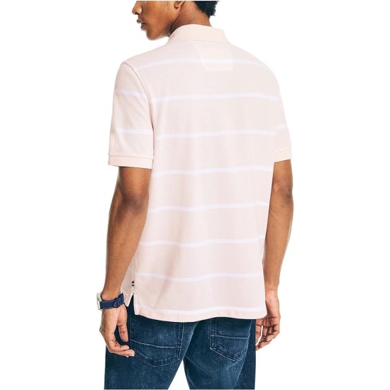 Men Classic Fit Striped Performance Deck Polo