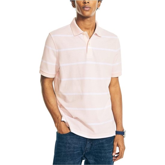 Men Classic Fit Striped Performance Deck Polo
